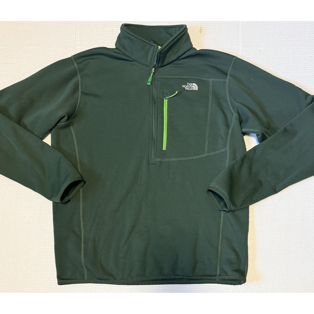 THE NORTH FACE Summit Series - Men's Pullover Jacket - Green 1/4 Zip Fleece - XL